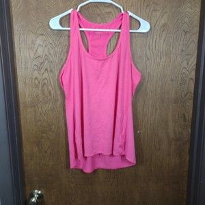 Athleta Womens Pink Scoop Neck Racerback Pullover Tank Top Sz XL